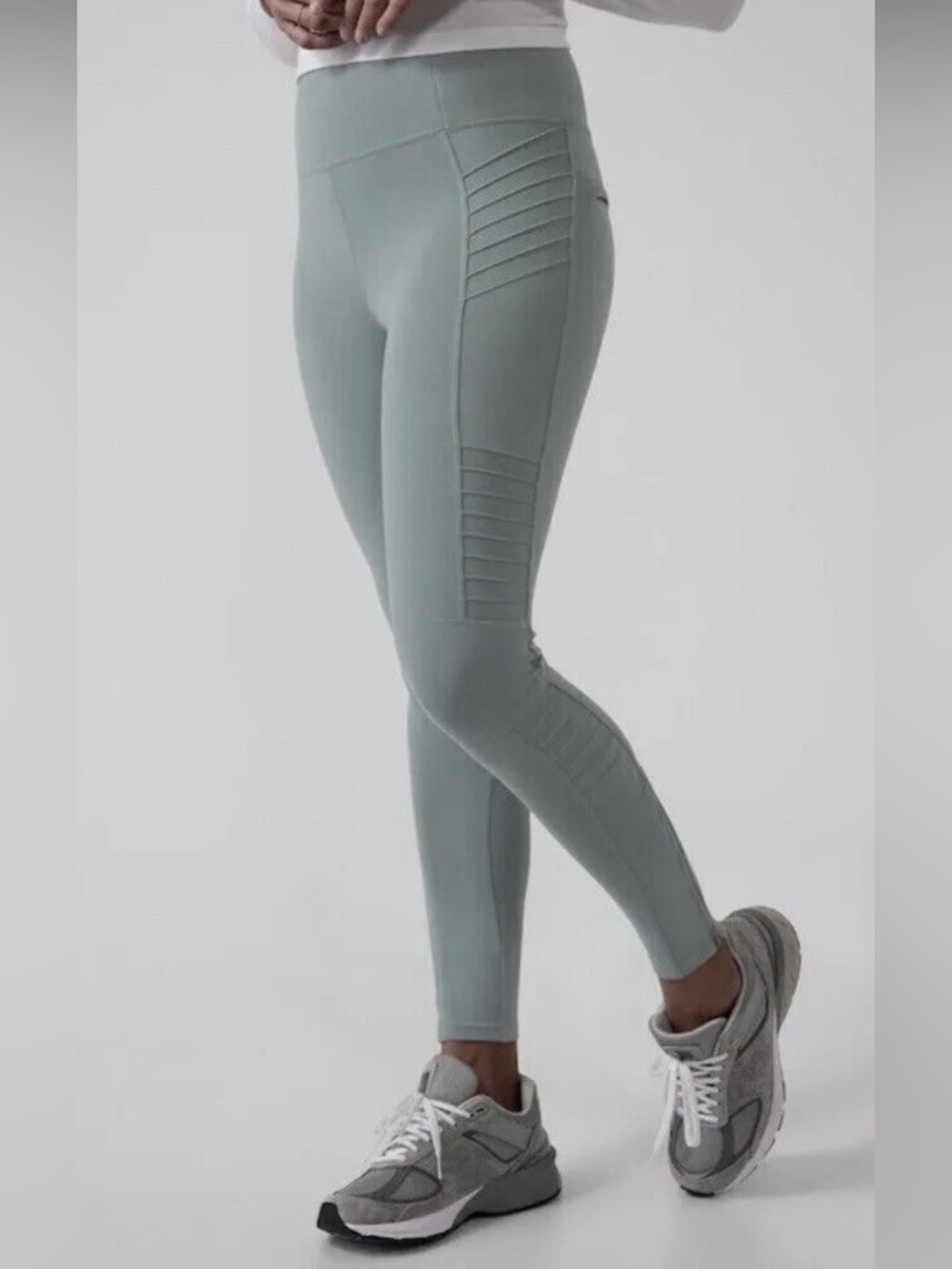 ATHLETA Delancey Moto Tight - SMALL Minimalistic Grey Sage